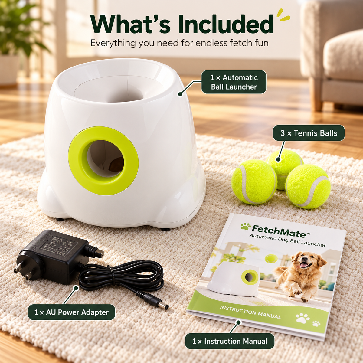 FetchMate™ Automatic Dog Ball Launcher | Plexia Paw