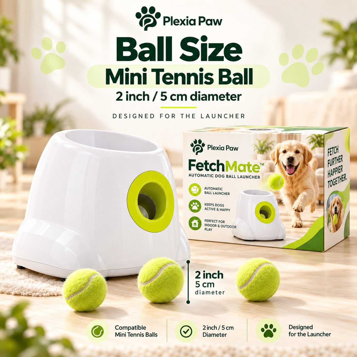 FetchMate™ Automatic Dog Ball Launcher | Plexia Paw