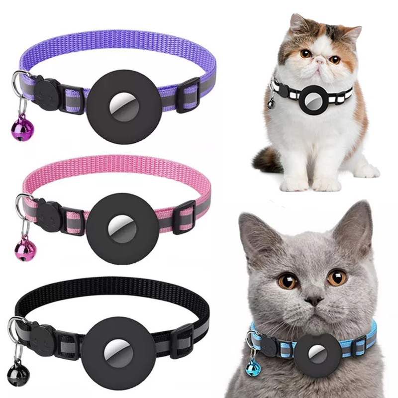 TrackSafe reflective AirTag-compatible pet collar by Plexia Paw